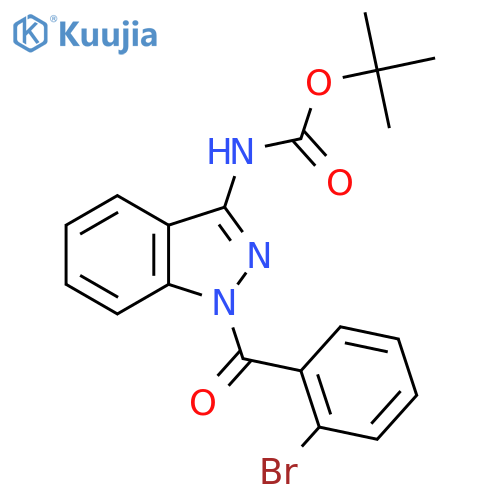 tert-butyl N-1-(2-bromobenzoyl)-1H-indazol-3-ylcarbamate structure
