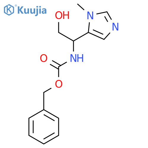 benzyl N-[2-hydroxy-1-(1-methyl-1H-imidazol-5-yl)ethyl]carbamate structure
