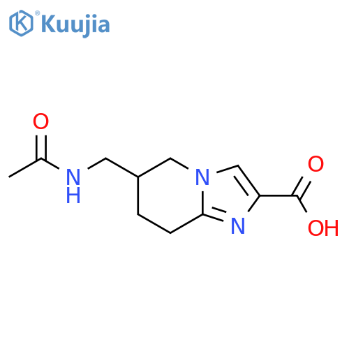 6-(acetamidomethyl)-5H,6H,7H,8H-imidazo1,2-apyridine-2-carboxylic acid structure