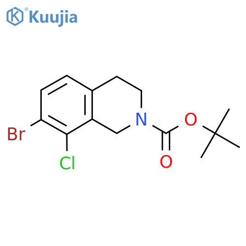 Tert-butyl 7-bromo-8-chloro-1,2,3,4-tetrahydroisoquinoline-2-carboxylate structure
