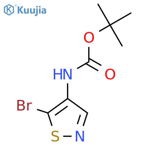 tert-butyl N-(5-bromo-1,2-thiazol-4-yl)carbamate structure