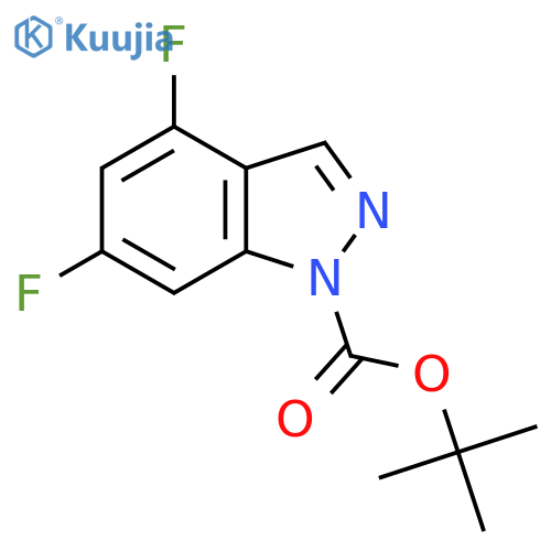 tert-butyl 4,6-difluoro-1H-indazole-1-carboxylate structure