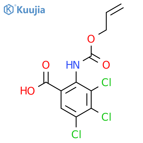 3,4,5-trichloro-2-{(prop-2-en-1-yloxy)carbonylamino}benzoic acid structure