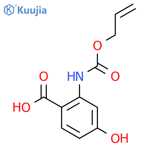 4-hydroxy-2-{(prop-2-en-1-yloxy)carbonylamino}benzoic acid structure