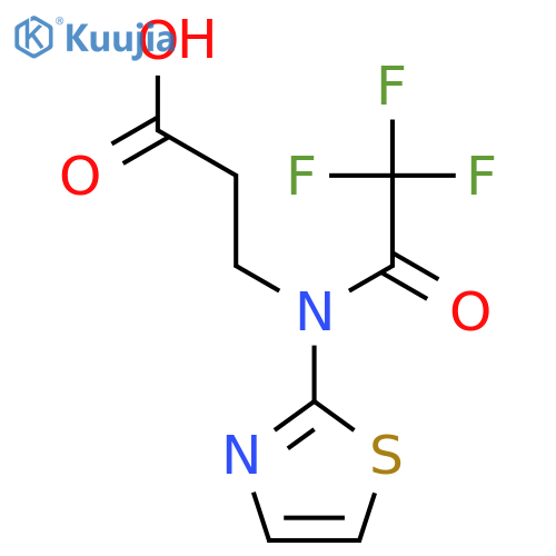 3-2,2,2-trifluoro-N-(1,3-thiazol-2-yl)acetamidopropanoic acid structure