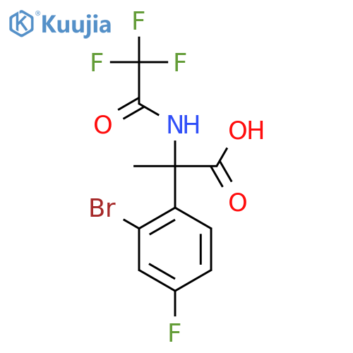 2-(2-Bromo-4-fluorophenyl)-2-(2,2,2-trifluoroacetamido)propanoic acid structure