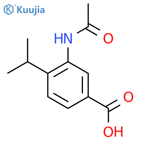 3-Acetamido-4-(propan-2-yl)benzoic acid structure