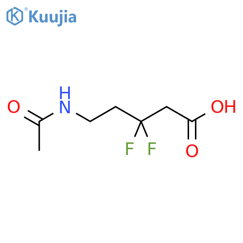 5-Acetamido-3,3-difluoropentanoic acid structure
