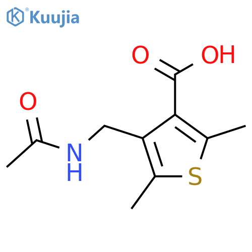 4-(Acetamidomethyl)-2,5-dimethylthiophene-3-carboxylic acid structure