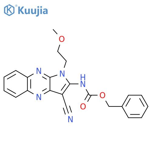 benzyl N-3-cyano-1-(2-methoxyethyl)-1H-pyrrolo2,3-bquinoxalin-2-ylcarbamate structure