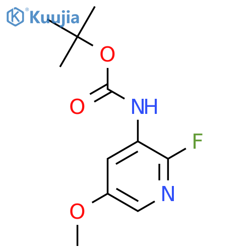 tert-butyl N-(2-fluoro-5-methoxypyridin-3-yl)carbamate structure