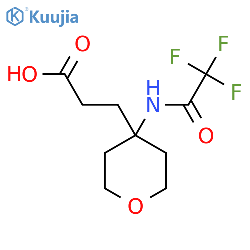 3-4-(2,2,2-trifluoroacetamido)oxan-4-ylpropanoic acid structure