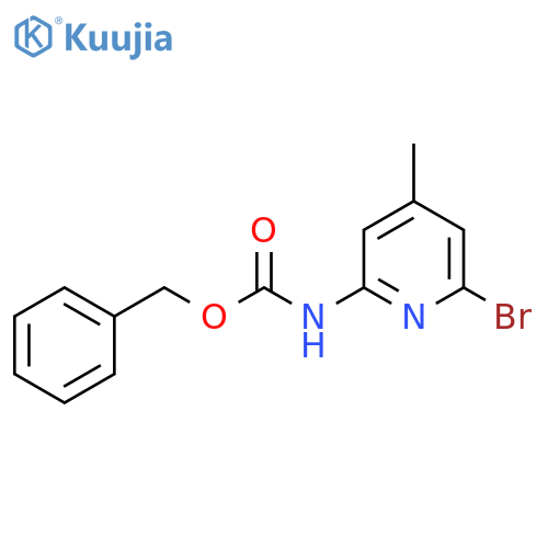 benzyl N-(6-bromo-4-methylpyridin-2-yl)carbamate structure