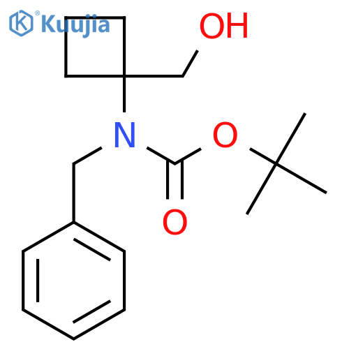 tert-butyl N-benzyl-N-[1-(hydroxymethyl)cyclobutyl]carbamate structure