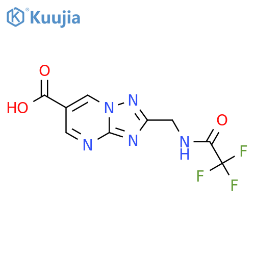 2-(2,2,2-trifluoroacetamido)methyl-1,2,4triazolo1,5-apyrimidine-6-carboxylic acid structure