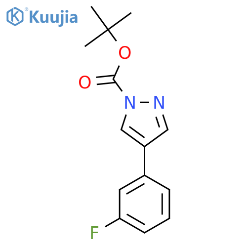 tert-butyl 4-(3-fluorophenyl)-1H-pyrazole-1-carboxylate structure