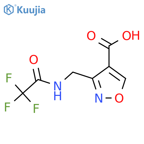 3-(2,2,2-trifluoroacetamido)methyl-1,2-oxazole-4-carboxylic acid structure
