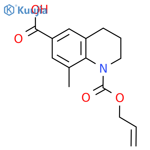8-Methyl-1-[(prop-2-en-1-yloxy)carbonyl]-1,2,3,4-tetrahydroquinoline-6-carboxylic acid structure