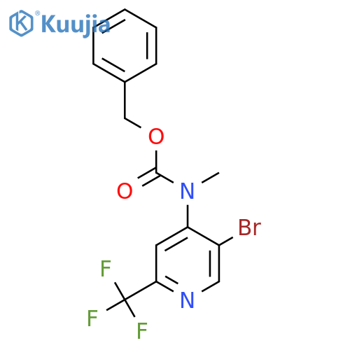 benzyl N-5-bromo-2-(trifluoromethyl)pyridin-4-yl-N-methylcarbamate structure