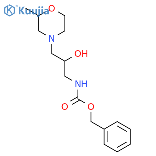 benzyl N-2-hydroxy-3-(2-methylmorpholin-4-yl)propylcarbamate structure
