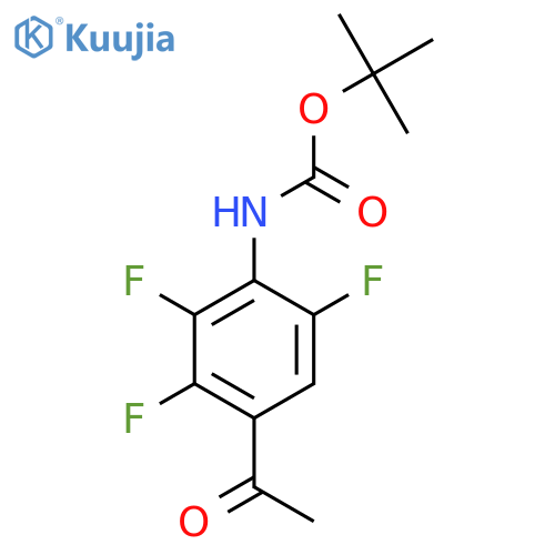 tert-butyl N-(4-acetyl-2,3,6-trifluorophenyl)carbamate structure