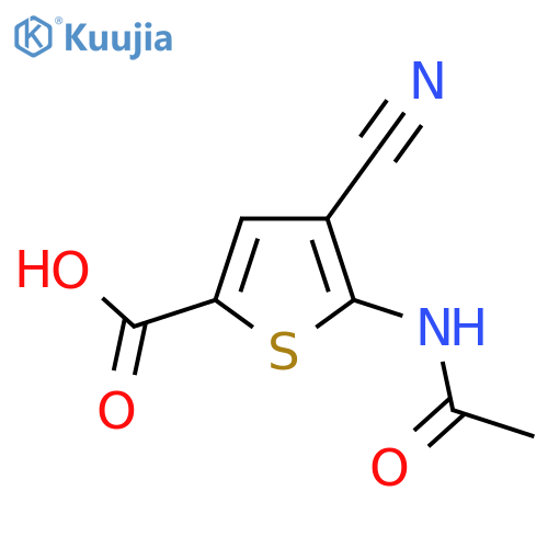 4-Cyano-5-acetamidothiophene-2-carboxylic acid structure