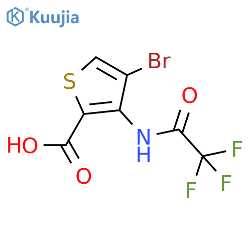 4-Bromo-3-(2,2,2-trifluoroacetamido)thiophene-2-carboxylic acid structure