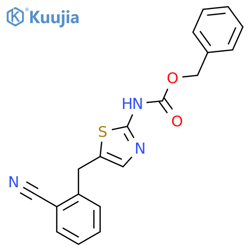 benzyl N-{5-(2-cyanophenyl)methyl-1,3-thiazol-2-yl}carbamate structure