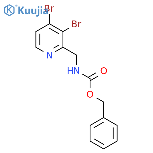 benzyl N-[(3,4-dibromopyridin-2-yl)methyl]carbamate structure