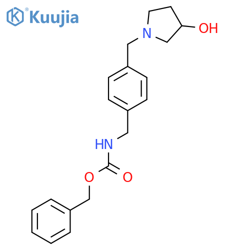 benzyl N-({4-(3-hydroxypyrrolidin-1-yl)methylphenyl}methyl)carbamate structure