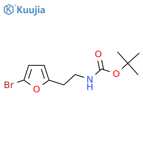 tert-butyl N-[2-(5-bromofuran-2-yl)ethyl]carbamate structure