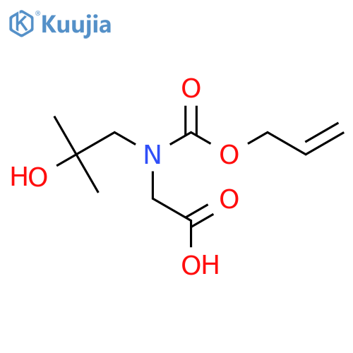 2-(2-hydroxy-2-methylpropyl)(prop-2-en-1-yloxy)carbonylaminoacetic acid structure