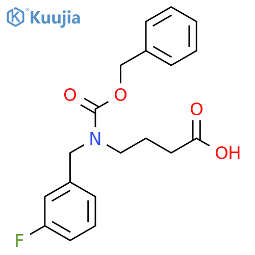 4-{[(Benzyloxy)carbonyl][(3-fluorophenyl)methyl]amino}butanoic acid structure