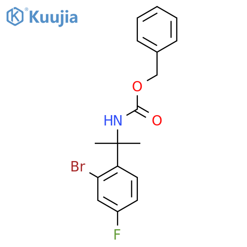 benzyl N-2-(2-bromo-4-fluorophenyl)propan-2-ylcarbamate structure