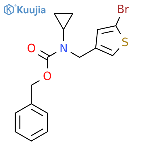 benzyl N-(5-bromothiophen-3-yl)methyl-N-cyclopropylcarbamate structure