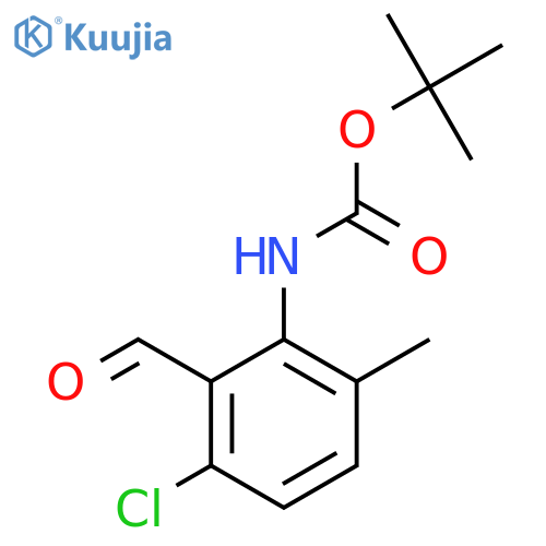 tert-butyl N-(3-chloro-2-formyl-6-methylphenyl)carbamate structure