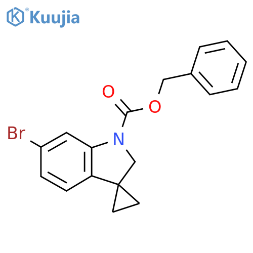 benzyl 6'-bromo-1',2'-dihydrospirocyclopropane-1,3'-indole-1'-carboxylate structure