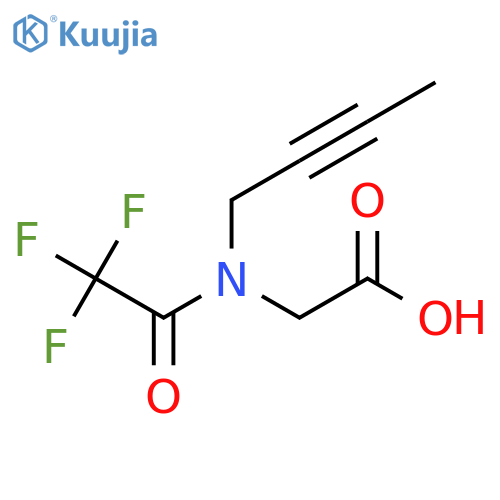 2-N-(but-2-yn-1-yl)-2,2,2-trifluoroacetamidoacetic acid structure