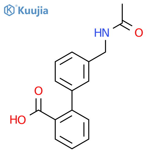 3'-(acetamidomethyl)-1,1'-biphenyl-2-carboxylic acid structure