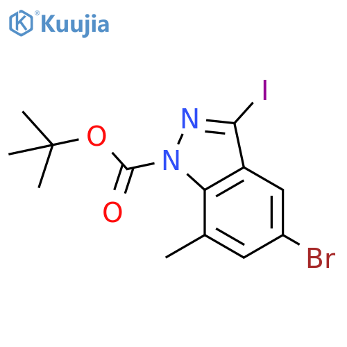 tert-butyl 5-bromo-3-iodo-7-methyl-1H-indazole-1-carboxylate structure