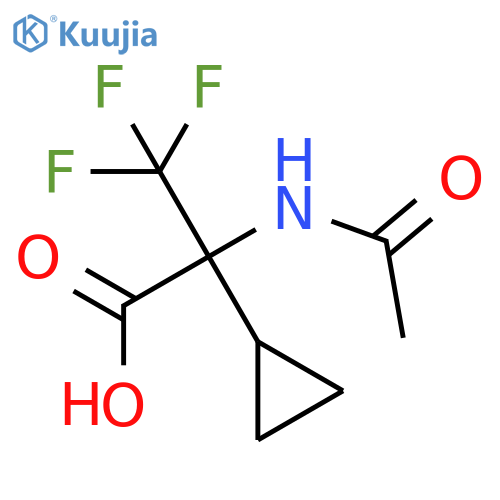 2-Cyclopropyl-2-acetamido-3,3,3-trifluoropropanoic acid structure
