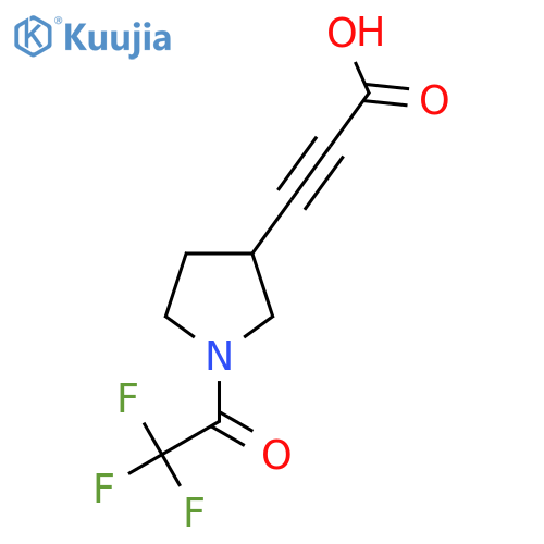 3-1-(2,2,2-trifluoroacetyl)pyrrolidin-3-ylprop-2-ynoic acid structure