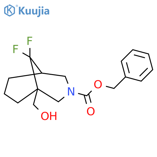 benzyl 9,9-difluoro-1-(hydroxymethyl)-3-azabicyclo3.3.1nonane-3-carboxylate structure