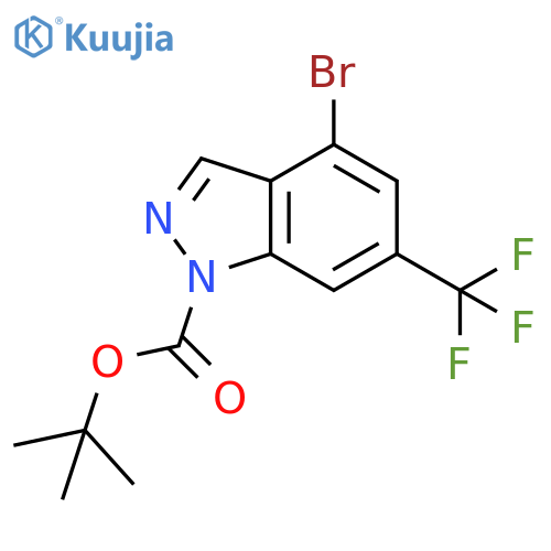 tert-butyl 4-bromo-6-(trifluoromethyl)-1H-indazole-1-carboxylate structure