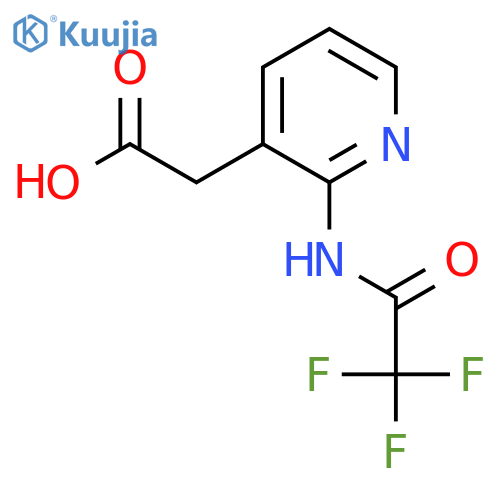 2-2-(2,2,2-trifluoroacetamido)pyridin-3-ylacetic acid structure
