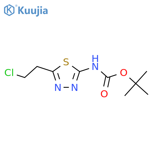 tert-butyl N-5-(2-chloroethyl)-1,3,4-thiadiazol-2-ylcarbamate structure