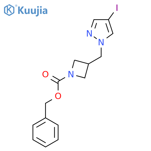benzyl 3-(4-iodo-1H-pyrazol-1-yl)methylazetidine-1-carboxylate structure