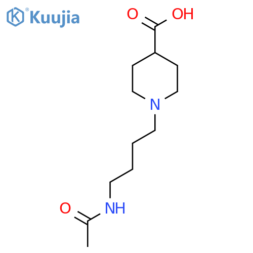 1-(4-Acetamidobutyl)piperidine-4-carboxylic acid structure