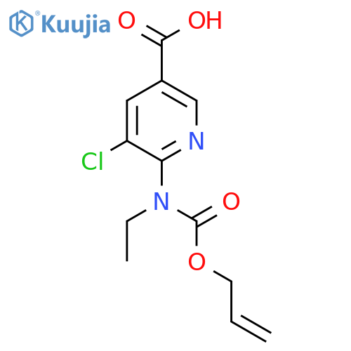5-chloro-6-{ethyl(prop-2-en-1-yloxy)carbonylamino}pyridine-3-carboxylic acid structure
