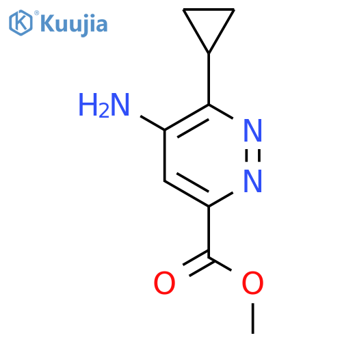 Methyl 5-amino-6-cyclopropylpyridazine-3-carboxylate structure